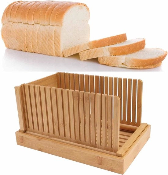 Guida per tagliare il pane compatta e ripiegabile con regolazione di larghezza