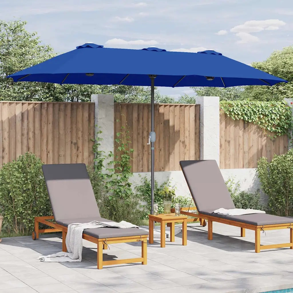 Ombrello da giardino Azzurro 370 x 197 x 239 cm 42003372