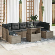 Set Divano da Giardino con cuscino 8 pcs Grigio 3357872