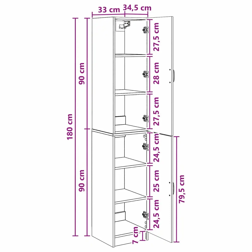 Set di armadi 2 pz Legno ingegnerizzato 3416957