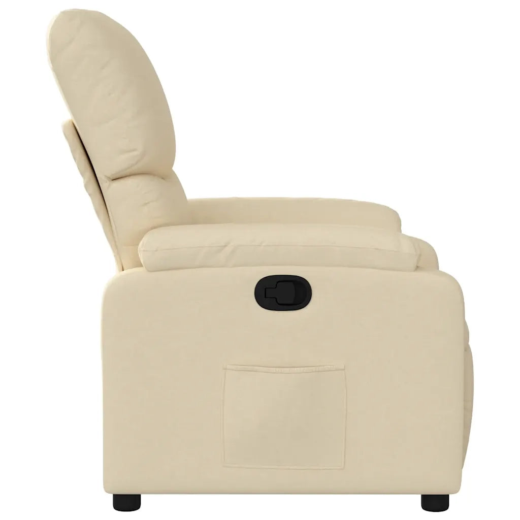Poltrona reclinabile in tessuto color crema 3205683