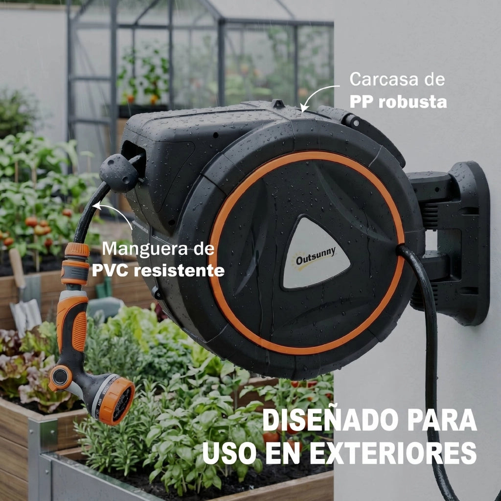 Avvolgitubo Automatico Retrattile 23+2m ¨C Xylo ¨C 12 Modi Spruzzo Arancione