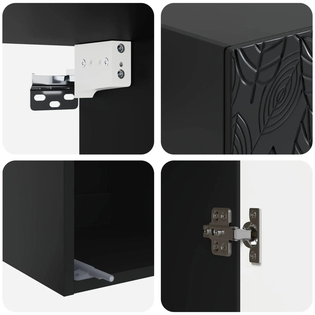 Set di armadi 2 pz Nero Legno ingegnerizzato 3416710