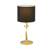 Lampada da tavolo LED 2 luci, metallo, oro, 30x62x30 cm, Nandor