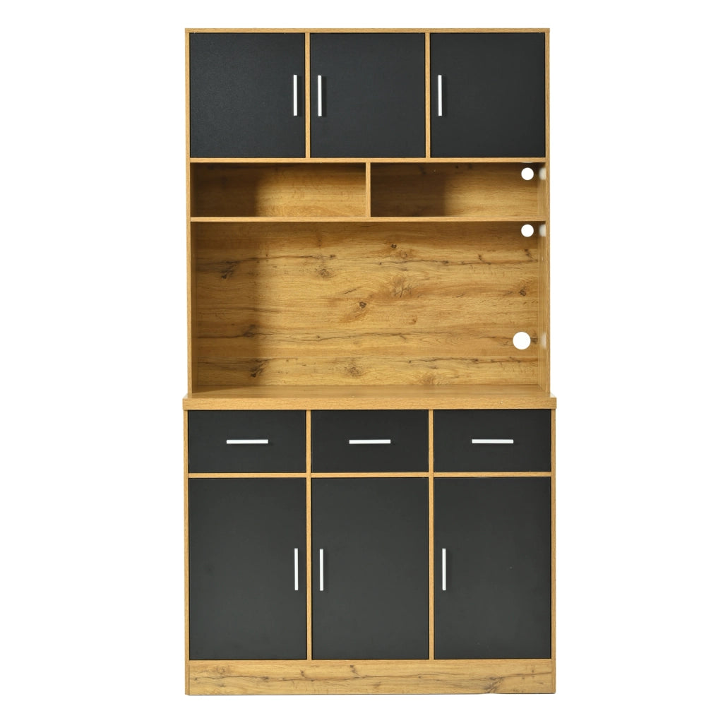 Buffet Multifunzionale con LED e App ¨C Xylo ¨C Cassetti, Ripiani, Prese, 100x40x180 cm