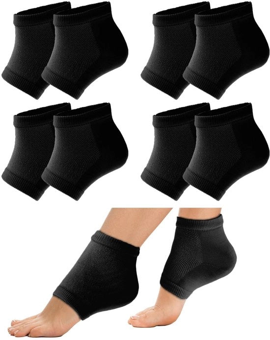 Calze per piedi in gel - 4 paia - trattamento idrorepellente - imbottito in cotone respirante - antiscivolo - design senza lacci - cura dei piedi