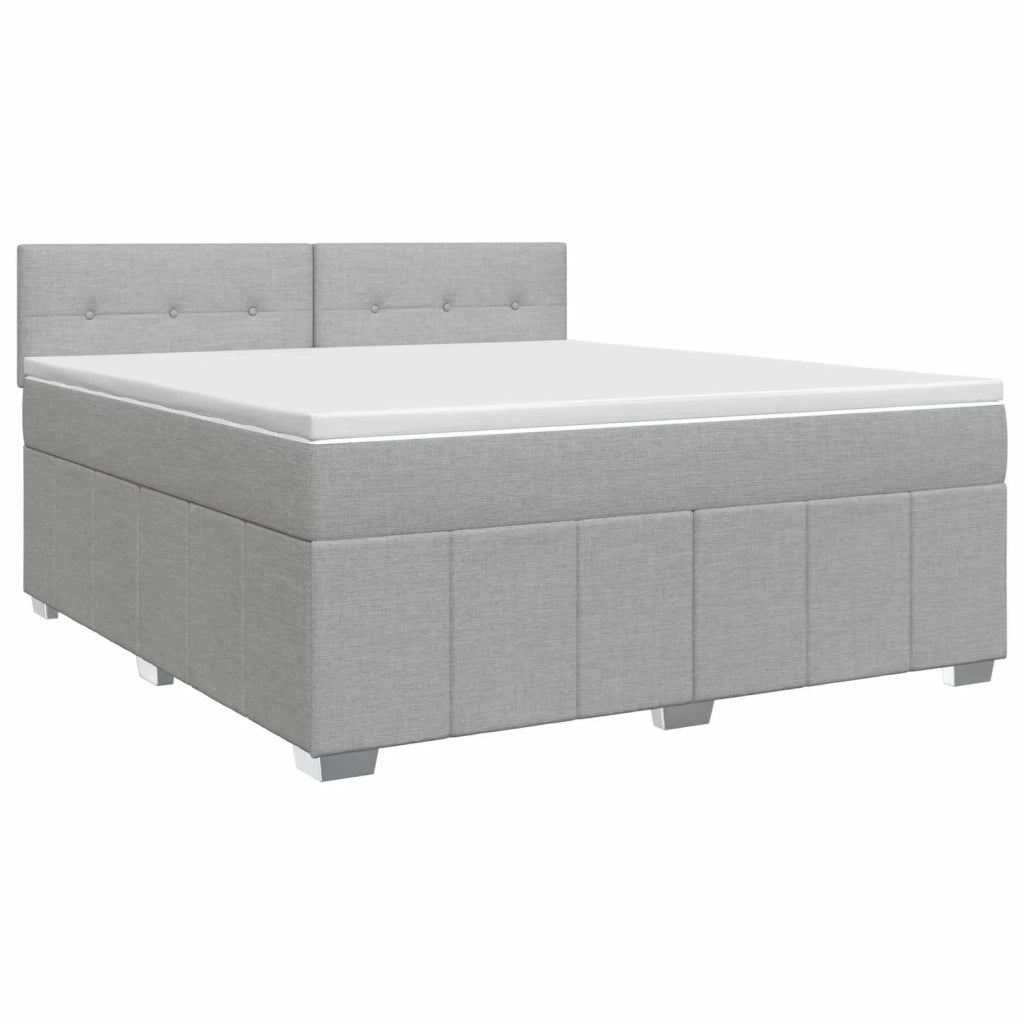 Letto box spring con materasso Grigio Chiaro 140 x 190 cm 3451206