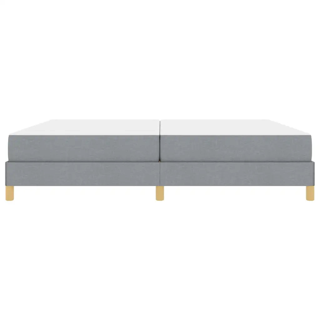 Letto a molle con materasso Grigio chiaro 200 x 200 cm Tessuto