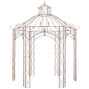Padiglione da Giardino Marrone Anticato 3 m in Ferro 45438