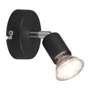 FARETTO DA PARETE PARIS 1 LUCE GU10 NERO