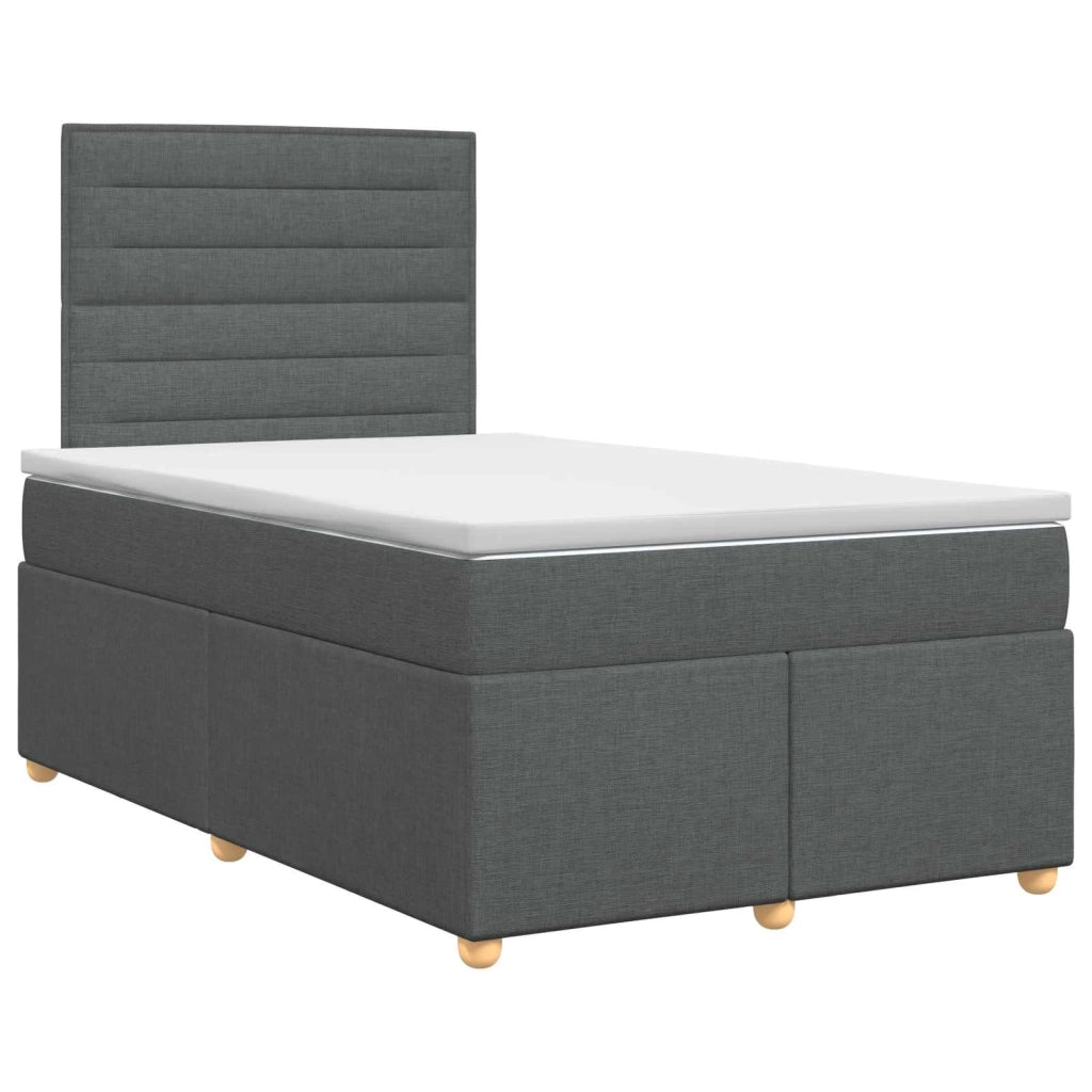 Letto box spring con materasso Grigio Scuro 120 x 200 cm 3453852