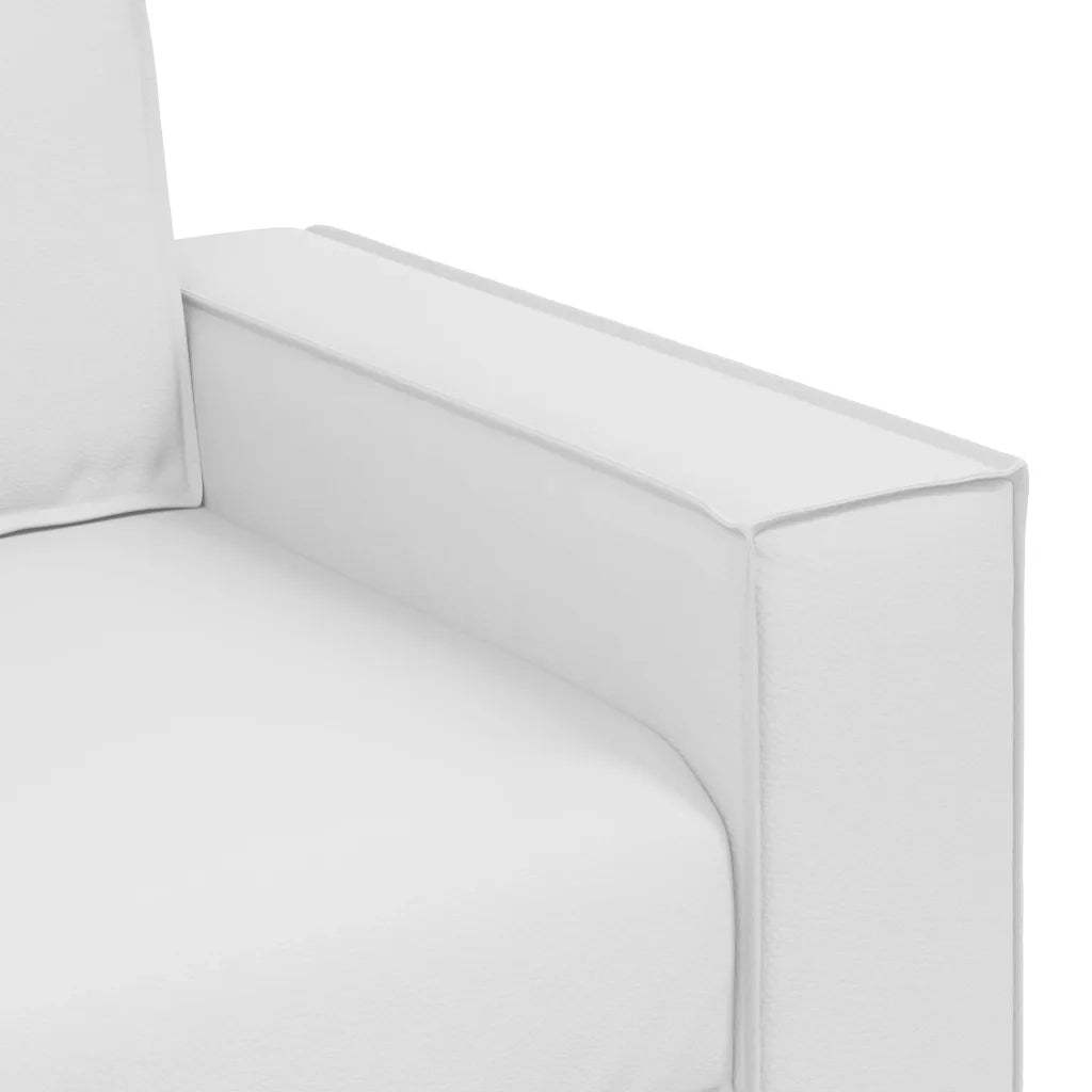 Poltrona Sofa Bianco 100 cm Pelle Sintetica 4105045