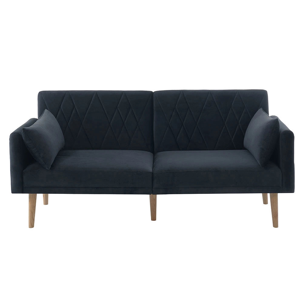 Divano 2 posti - Xylo - velluto, letto convertibile, multifunzione