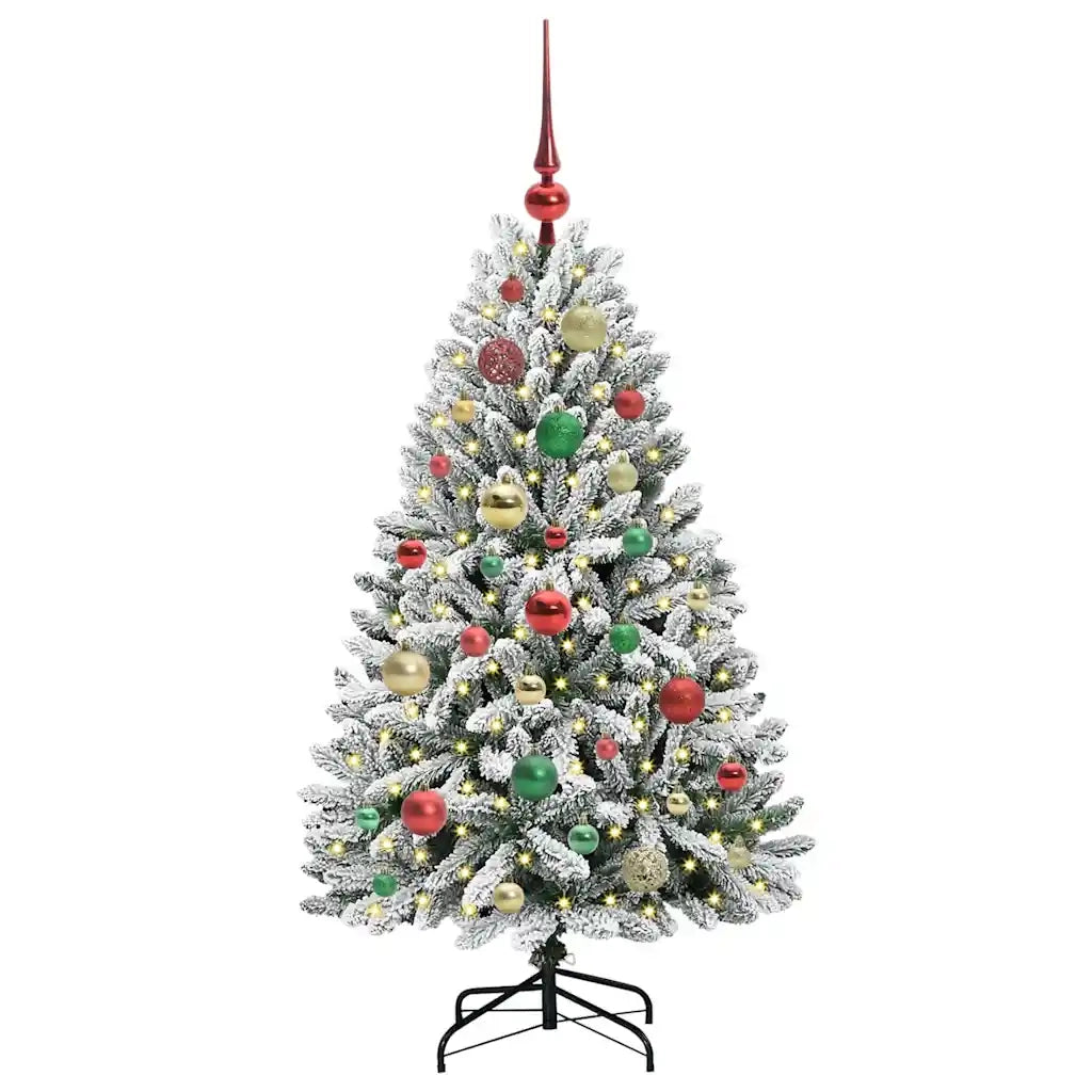 Albero di Natale artificiale con 150 LED Verde e Bianco 120 cm 3395738