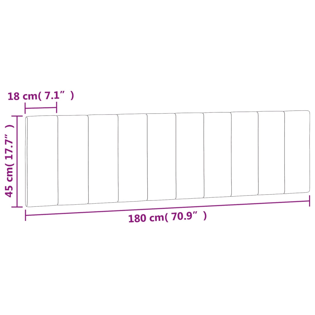 Cuscino Testiera Hanko Nero 180 cm in Velluto 374683