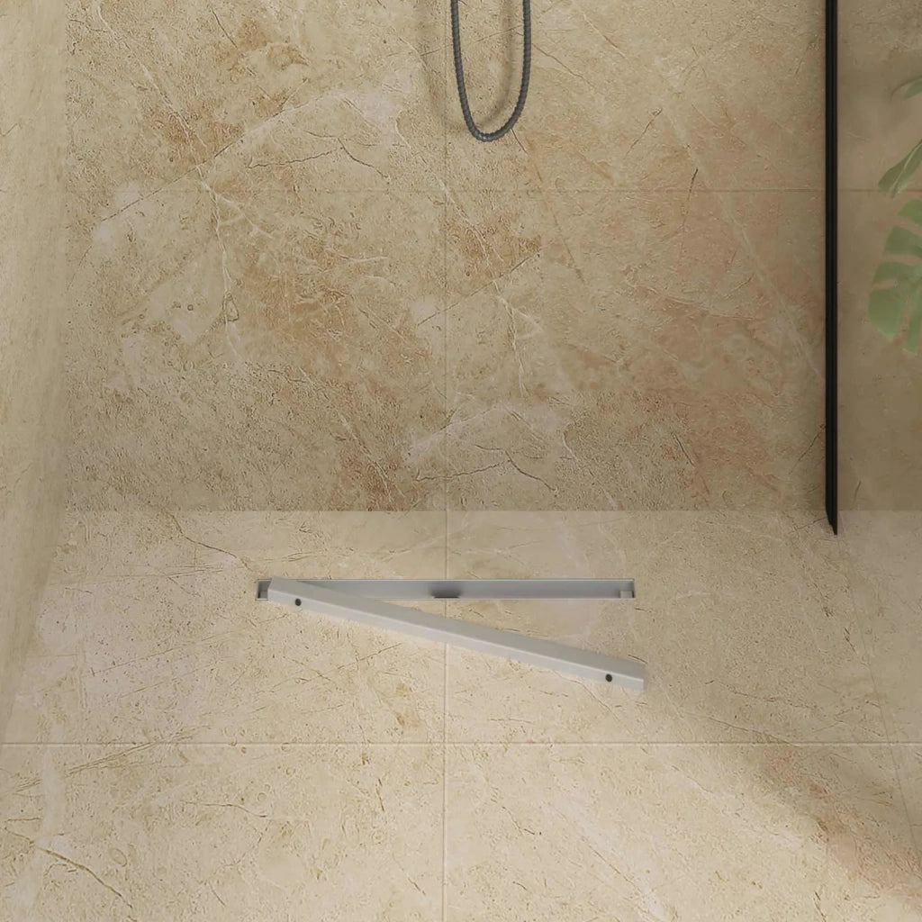 Scolascale per doccia a 360¡ã con modello slim Argento 50 cm CFW3544641