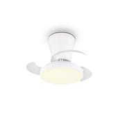 PLAFONIERA LED BIANCA CON VENTILATORE A 3 PALE A SCOMPARSA 2700K/6500K MOSS