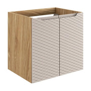 Mobile sotto lavabo YOKA – Beige e quercia chiara 60 cm