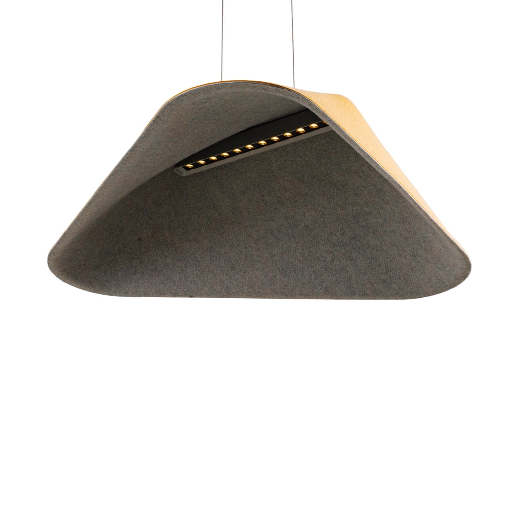 Lampada a sospensione in feltro gialla LED 8W Maxlight
