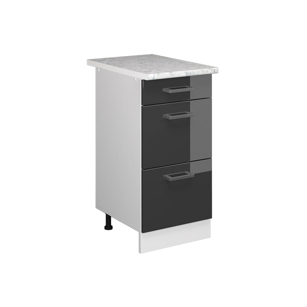 Vicco Base universale Antracite lucido 40 cm con cassetti