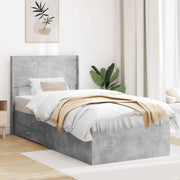 Struttura del letto con stoccaggio e testata Grigio Cemento 3414518