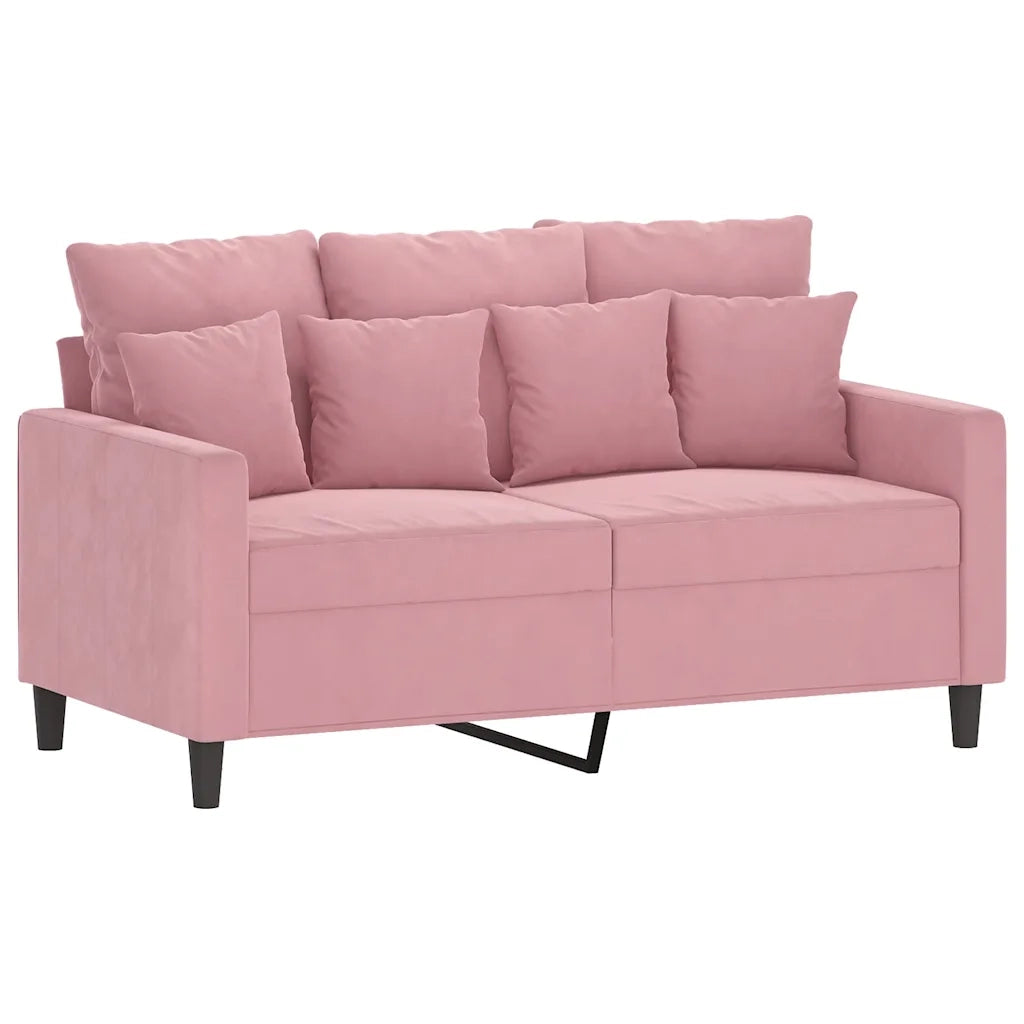 Divano a 2 Posti-Sofa 2 Posti Rosa 120 cm in Velluto 207816