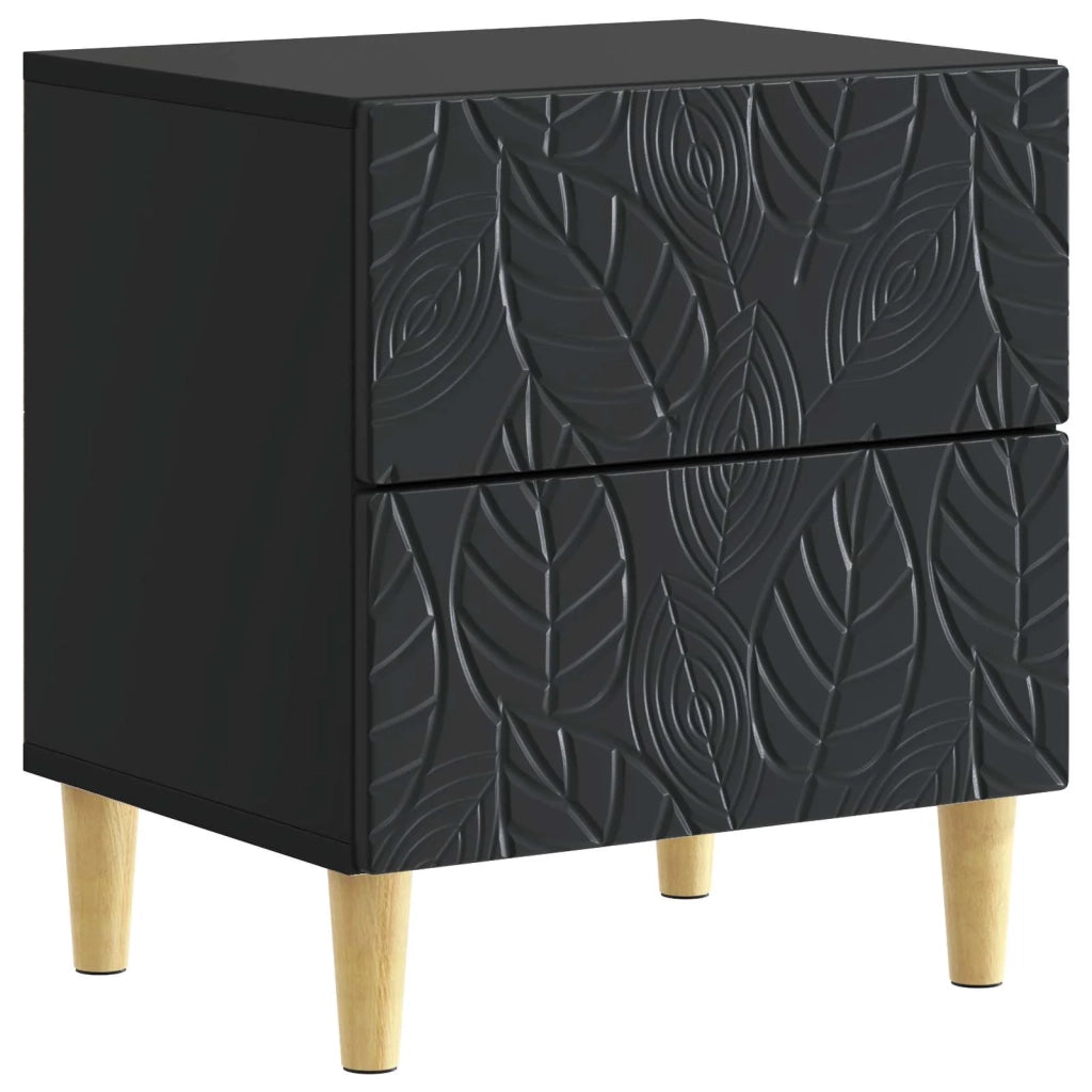 Comodino 2 pcs Nero 43 x 34,5 x 48 cm Legno ingegnerizzato 894988