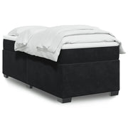 Giroletto a Molle con Materasso Nero 80x200 cm in Velluto 3285247