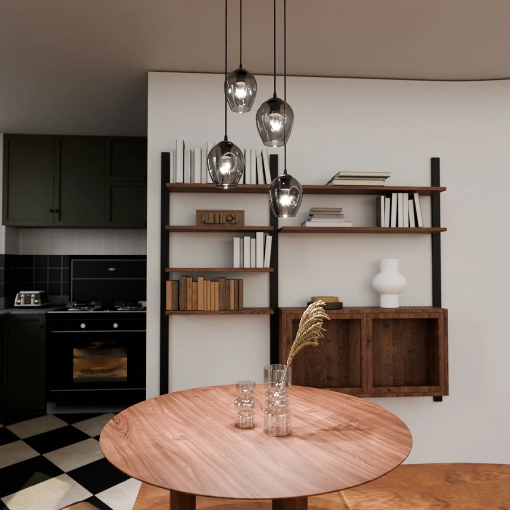 Lampadario Emibig ISTAR Premium 4xE27 in nero grafite