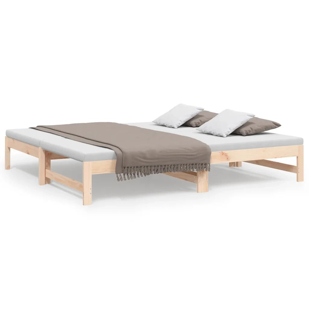 Dormeuse Estraibile 2x(90x190) cm Legno Massello di Pino 823414