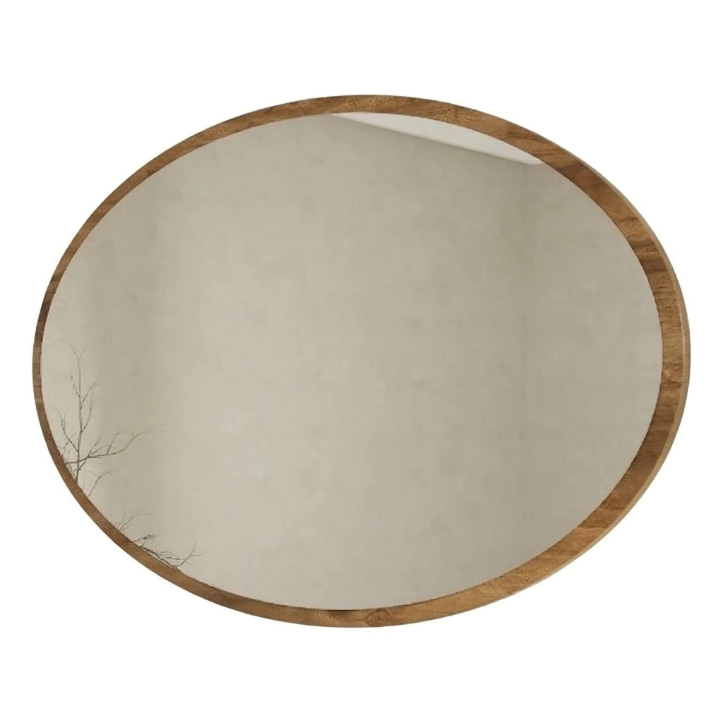 Trens, Specchio Forma Ovale, 60x90h cm Marrone Noce