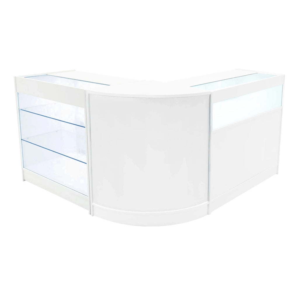 Set Banconi Bianco Triton LED K900 B900 CM60 con Serratura e Ripiani