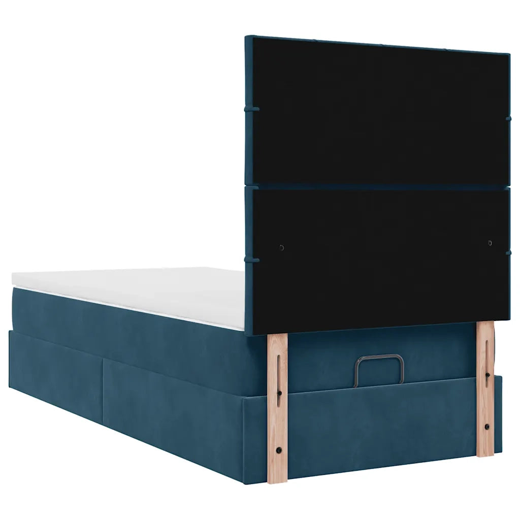 Struttura Letto Pouf con Materassi 80x200 cm Velluto 3314286