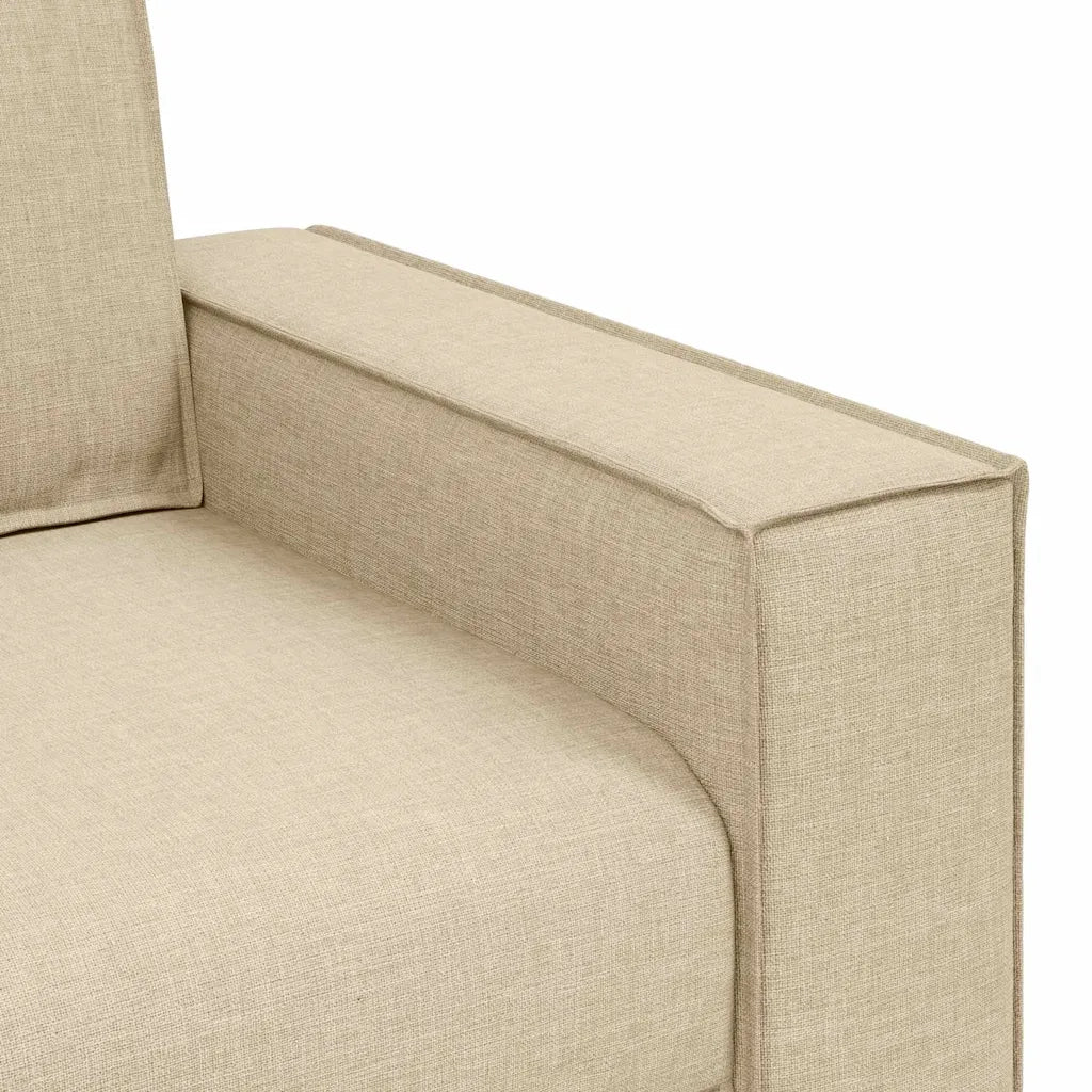 Divano 3 pcs Crema 220 x 80 x 84 cm Tessuto misto lino 3324616