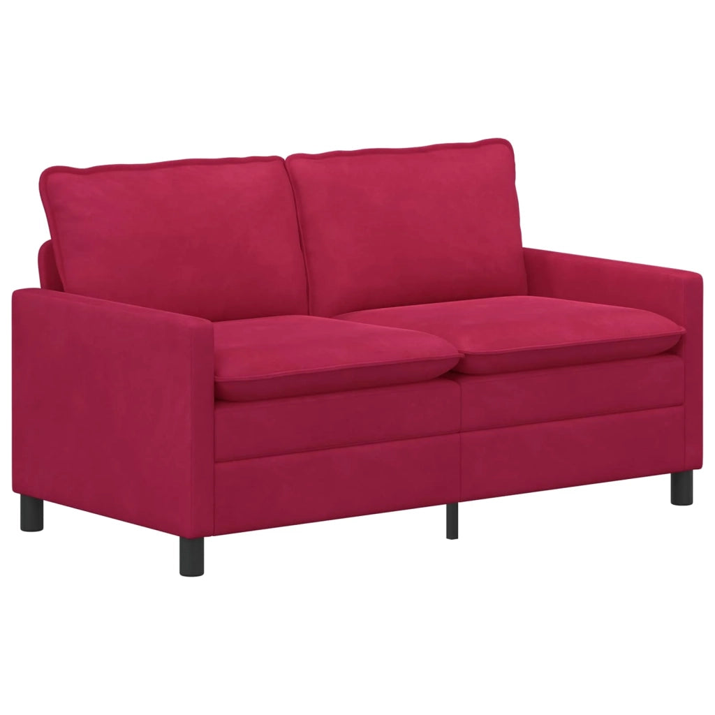 Set di divani 2 pcs Rosso Vino Velluto 3417149