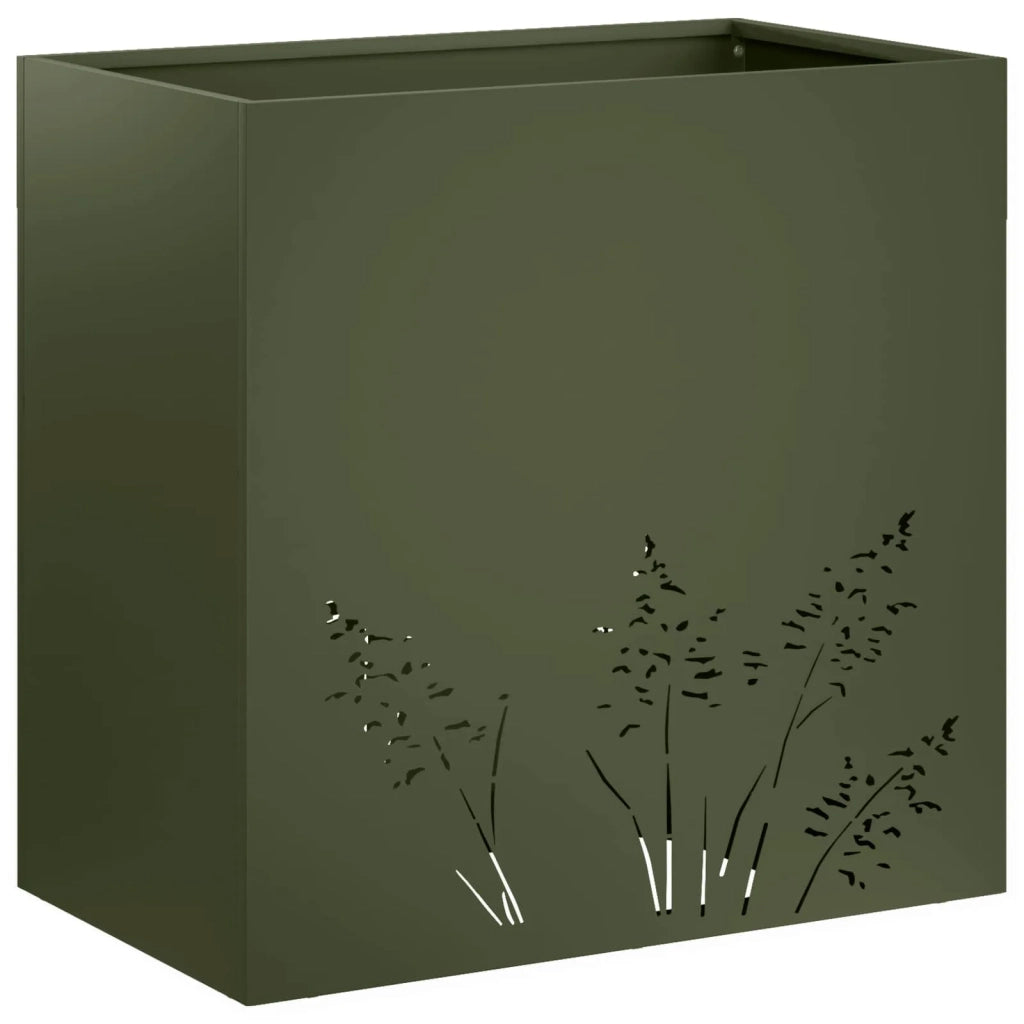 Vaso da giardino 2 pz Verde Oliva 50 x 30 x 49 cm 8005813