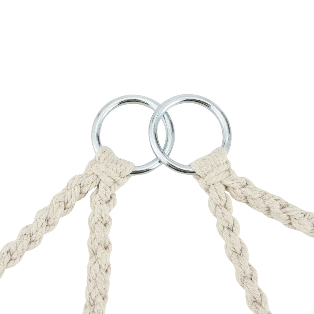 Seduta amaca rotonda con cuscino sedia sospesa peso seduta fino a 150 kg 60 cm crema 03_0006058