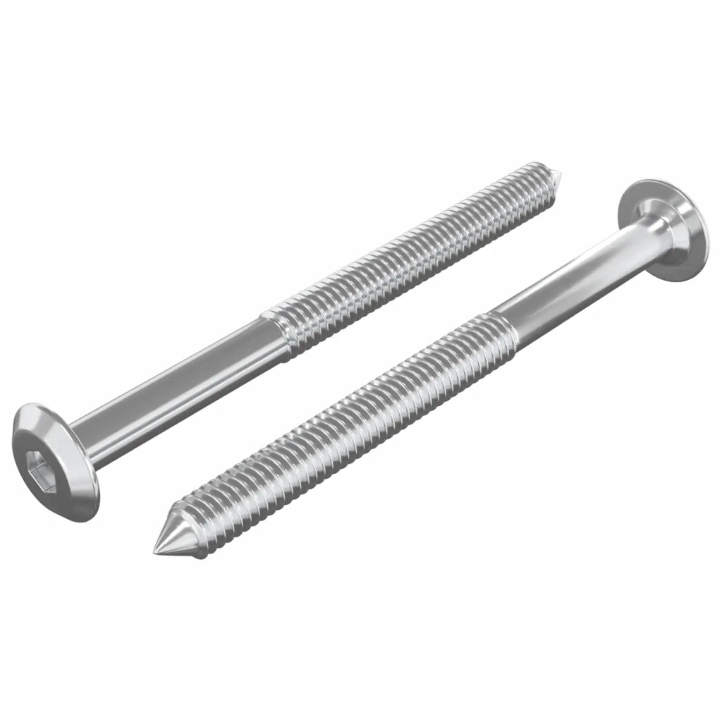 Viti per mobili 2 pcs Argento M6 x 70 mm Acciaio 864397