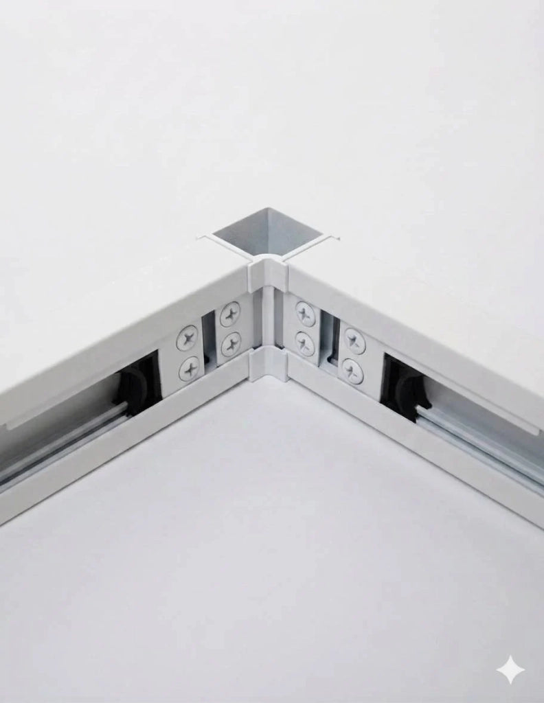 Box doccia ingresso angolare 2+2 THALASSA (BASIC) 100x80 cm Bianco vetro trasparente
