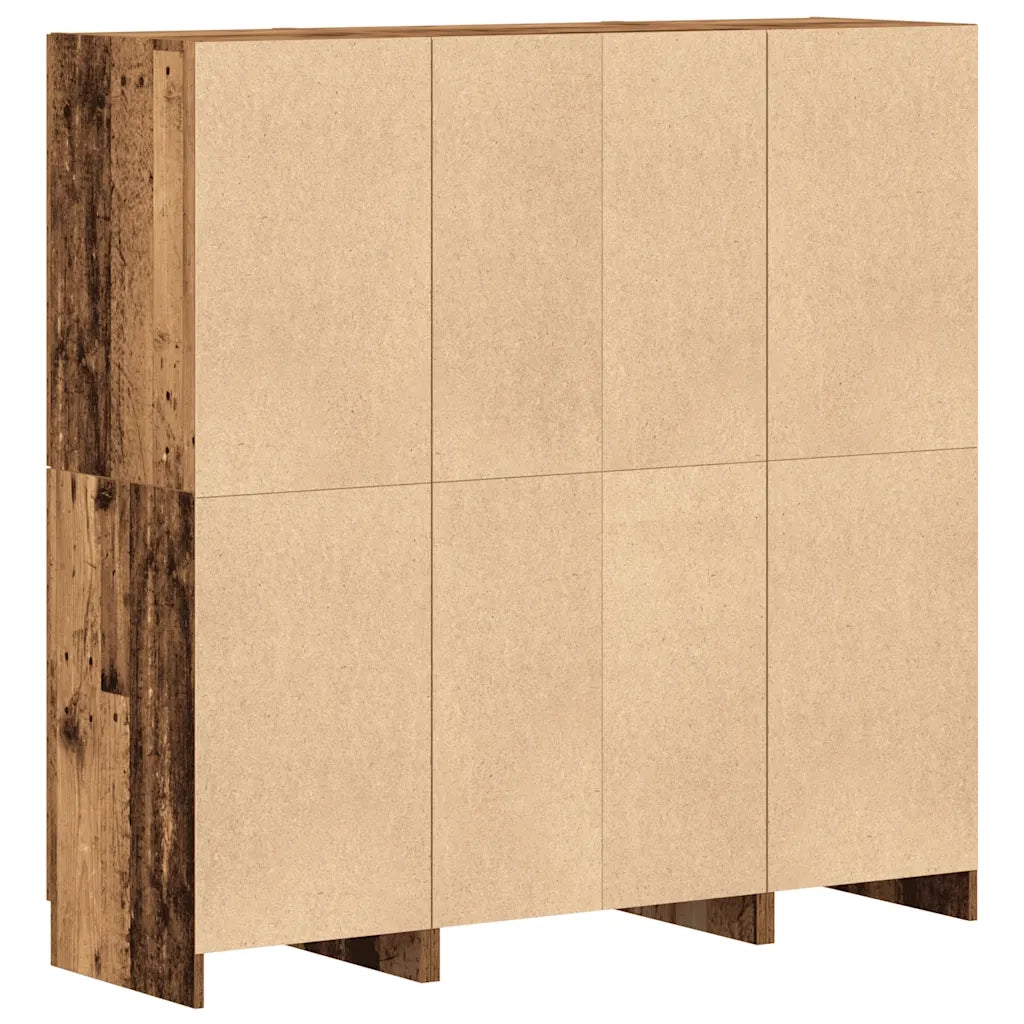Set di Armadio pensile | Mobili da Cucina 3 pz Legno Antico in Truciolato