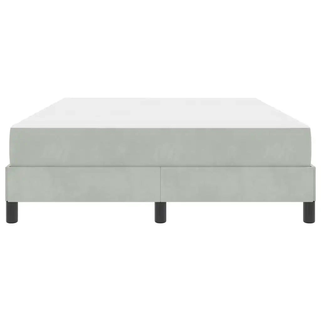 Letto a molle con materasso Grigio chiaro 160 x 210 cm Tessuto