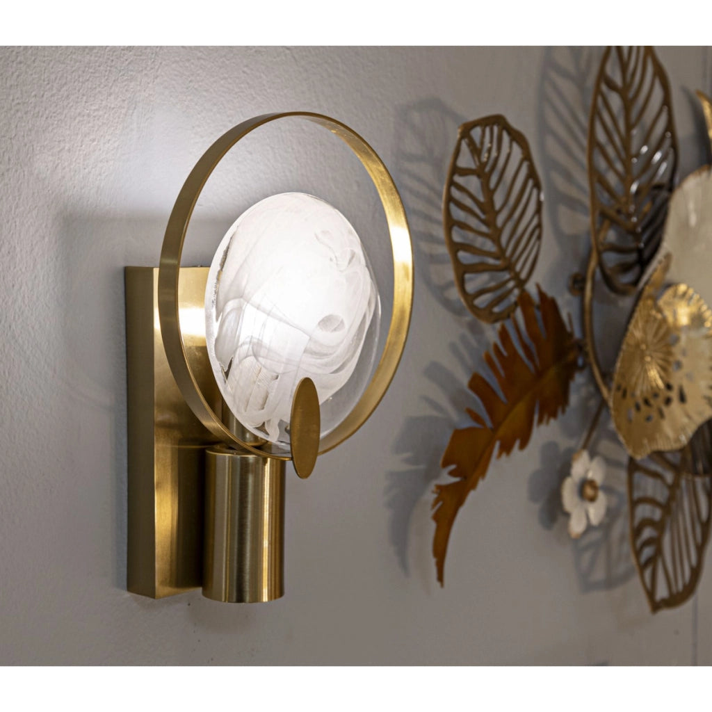 Lampada a Parete VKH73, Oro, Metallo, 20x10x29 cm