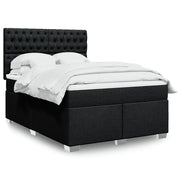 Giroletto a Molle con Materasso Nero 140x200 cm in Tessuto 3290520