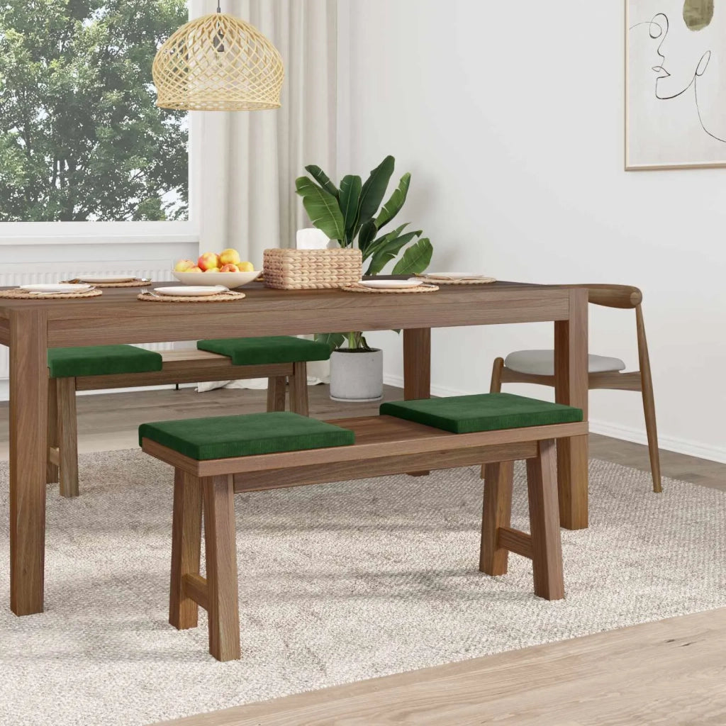 Cuscino per panchina 4 pcs corduroy Verde Scuro 42043140