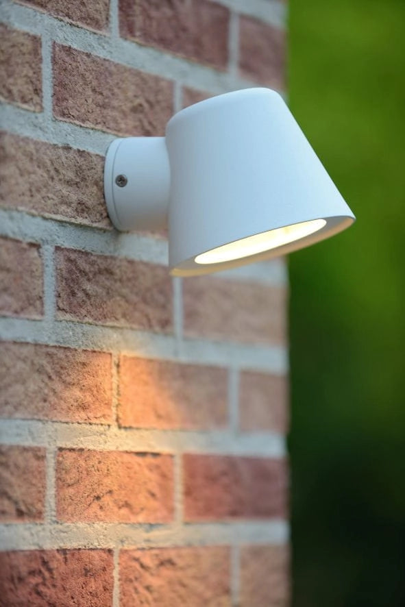 Applique esterna Lucide Dingo bianca GU10 LED 5W 3000K