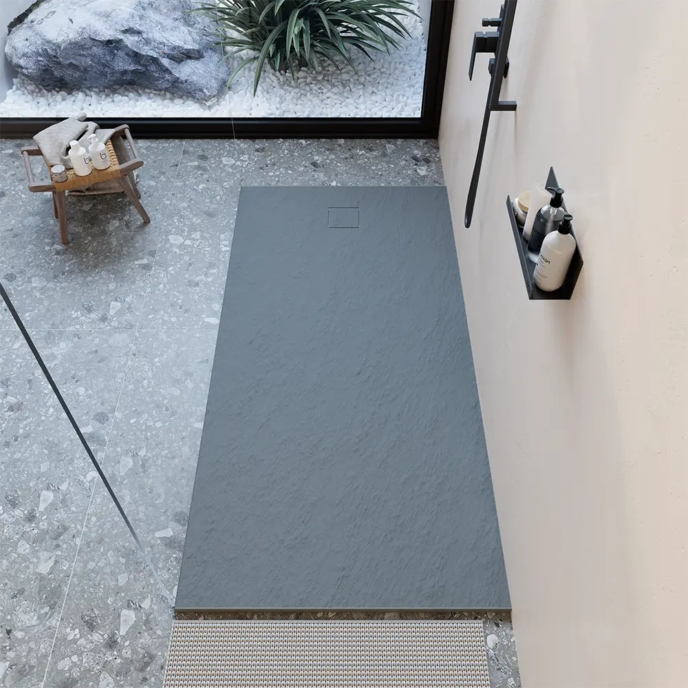 Piatto doccia 70x170 cm colore grigio effetto pietra | Samos