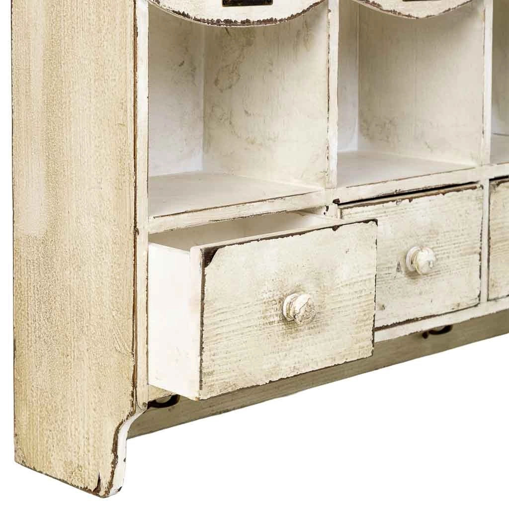 Scaffale in legno beige 99,5x21,5x75h cm