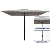 Ombrellone Alluminio Ballaro Mt.250x250 - Arredo Esterno
