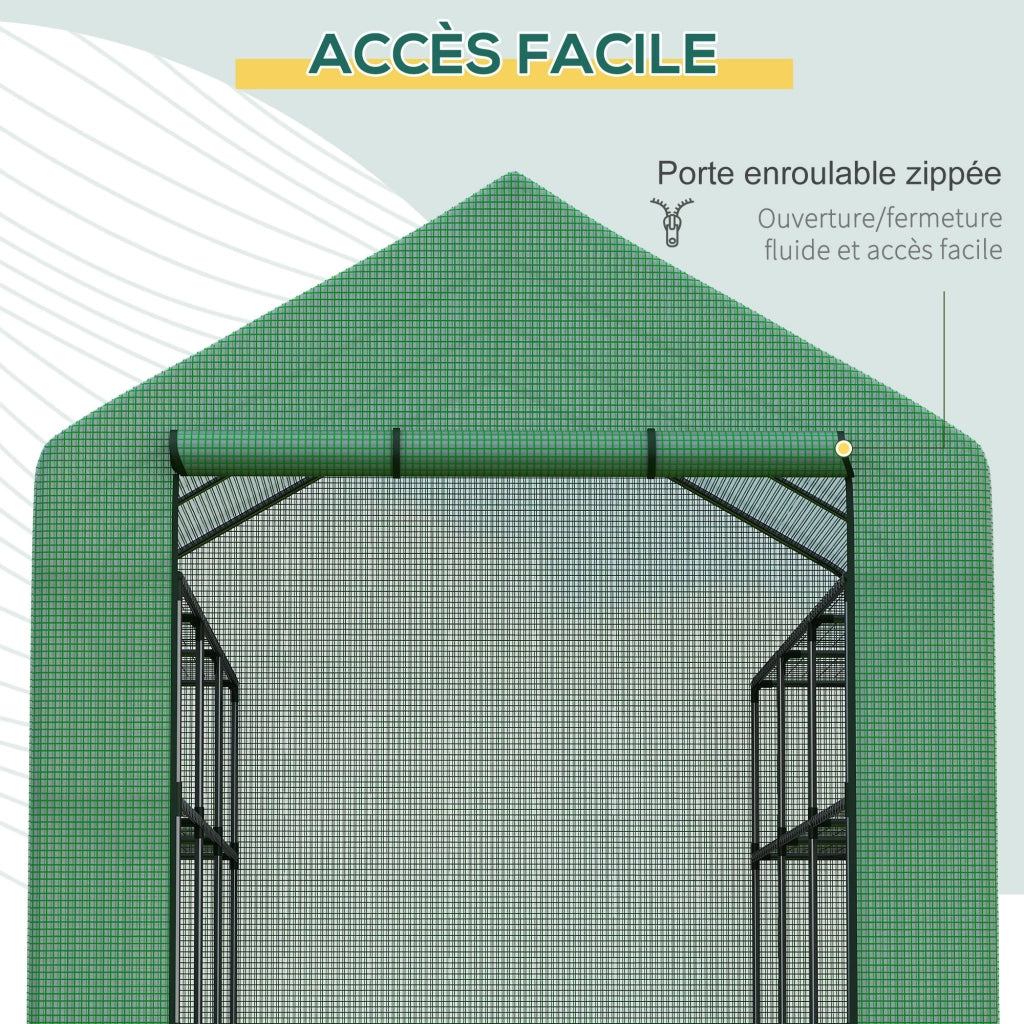 Serra da Giardino con Ripiani ¨C Minimal ¨C Verde 244x180x210 cm