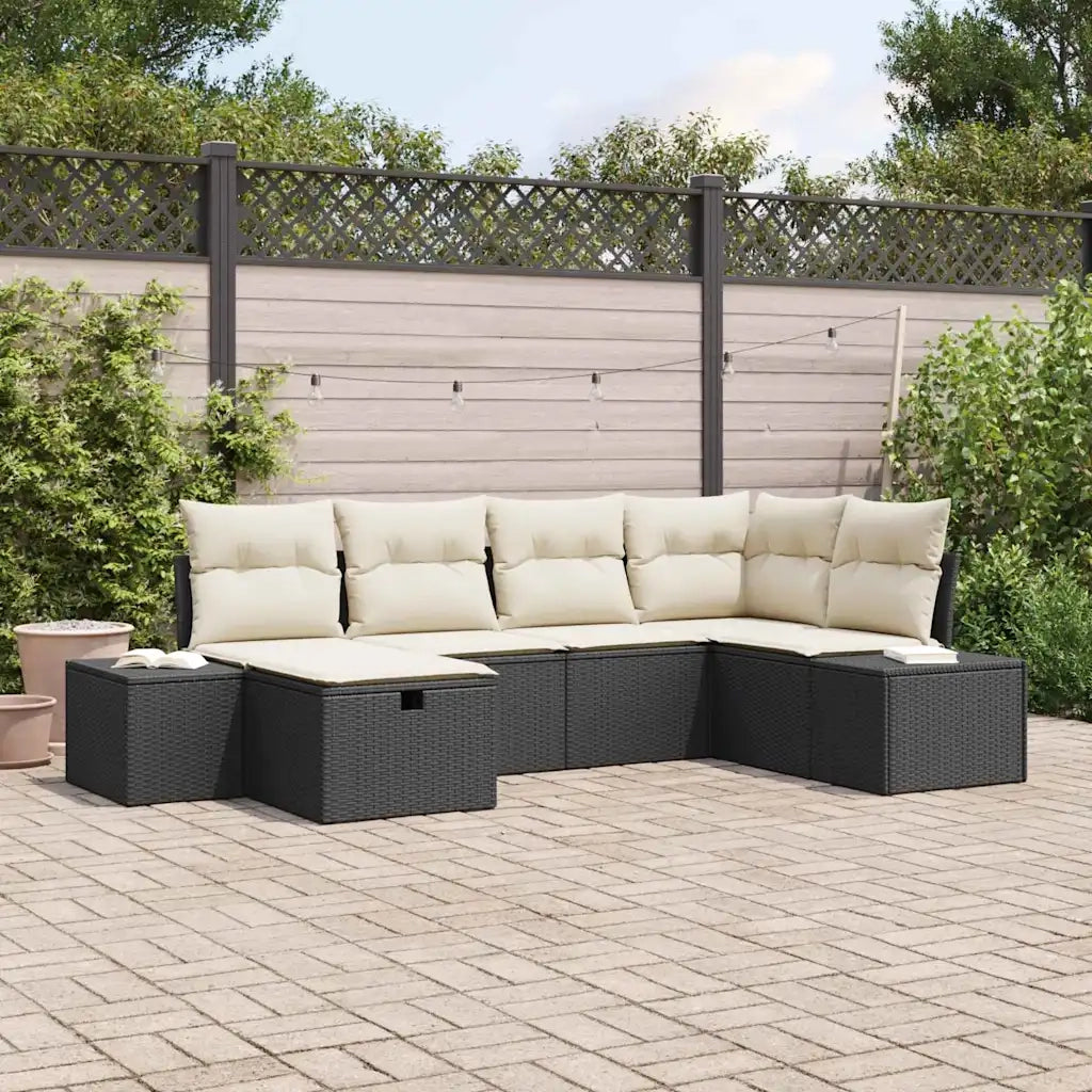 Set di divani con cuscino 7 pcs polyrattan 3360708